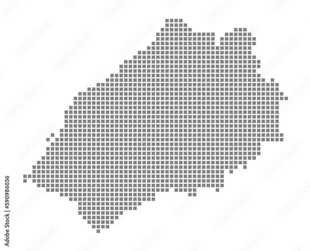 Poster pixel map of saint helena. dotted map of saint helena isolated on white background. abstract compute
