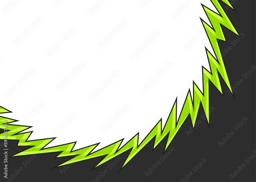 Poster abstract background with curved spikes pattern and with some copy space area