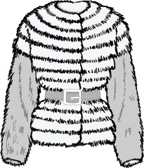 drawings,illustration,vector,poncho,parka,fur,blocked,windbreaker,jacket,bomber,padded,putfer,hooded,bodywarmer,overcoat,trim,outwear,younger,baby,caqoule,clothing,clothes,womencoat,belted