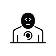 Black solid icon for median 