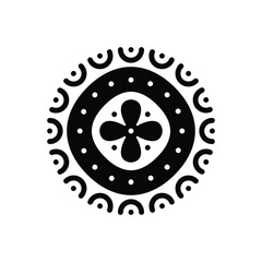 Black solid icon for aboriginal