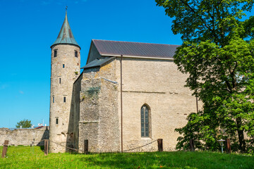 Fototapeta na wymiar Ruin of medieval Episcopal Castle. Haapsalu, Estonia