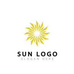 sun loggo vector design symbol icon modern