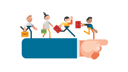 Leadership to lead team members, business direction to achieve goal or target, teamwork to success in work.