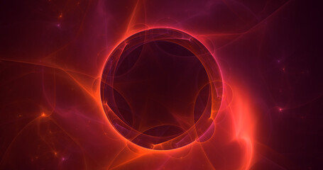 3D rendering abstract round light background