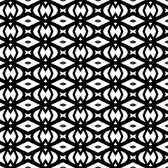 Vector geometric ornament in ethnic style. Seamless pattern with  abstract shapes. Black and white geometric  wallpaper. Repeating pattern for decor, textile and fabric.Abstraction art.
