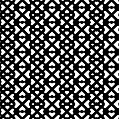Vector geometric ornament in ethnic style. Seamless pattern with  abstract shapes. Black and white geometric  wallpaper. Repeating pattern for decor, textile and fabric.Abstraction art.