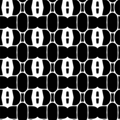 Vector geometric ornament in ethnic style. Seamless pattern with  abstract shapes. Black and white geometric  wallpaper. Repeating pattern for decor, textile and fabric.Abstraction art.
