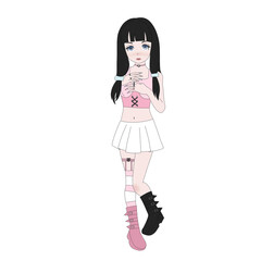Fototapeta premium girl in pink