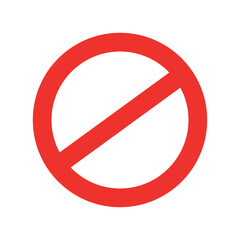 Obraz na płótnie Canvas Access denied icon, prohibition vector icon symbol, stop sign glyph icon.