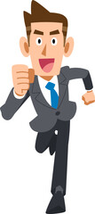 走るビジネスマン
