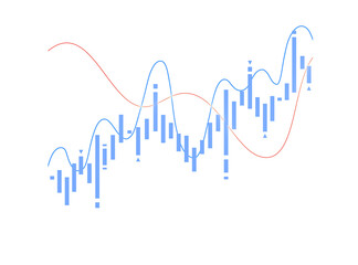 Blue trading world chart schedule. High quality illustration. Png format with transparent background © leroy