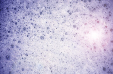 foam blue texture soap bubbles on the water abstract background