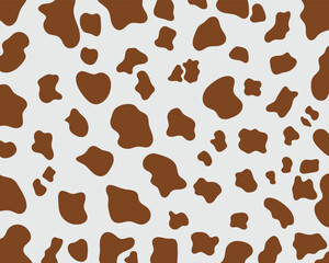 Vector brown cow print pattern animal seamless. Cow skin abstract for printing, cutting, stickers, web, cover, wall stickers, home decorate and more.