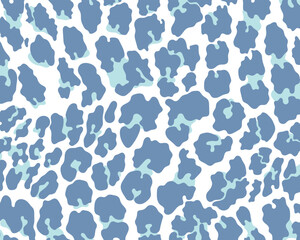 Vector blue leopard skin print pattern animal seamless for printing, cutting, stickers, web, cover, wall stickers, home decorate and more.
