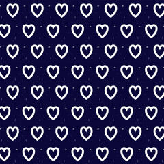 Seamless pattern of ethnic motif vector in black and white color. 