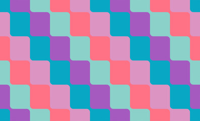 vintage purple pink and blue abstract block pattern background rainbow seamless repeat design, replete image design for fabric printing
