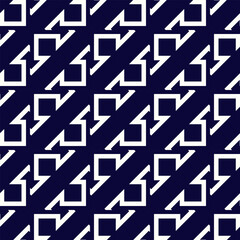 Seamless pattern of ethnic motif vector in black and white color. 