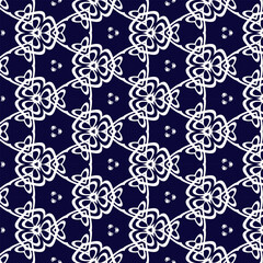 Geometric floral of seamless pattern. Dark and Bright vector backgrounds. 