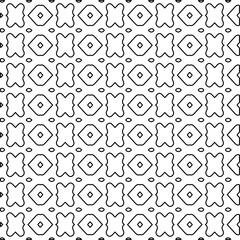 Stylish texture with figures from lines.Abstract geometric black and white pattern for web page, textures, card, poster, fabric, textile. Monochrome graphic repeating design. 