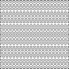 Stylish texture with figures from lines.Abstract geometric black and white pattern for web page, textures, card, poster, fabric, textile. Monochrome graphic repeating design. 