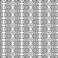 Stylish texture with figures from lines.Abstract geometric black and white pattern for web page, textures, card, poster, fabric, textile. Monochrome graphic repeating design. 