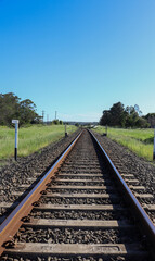 Empty rail train at South Coast New South Wales, Country Landscape photography