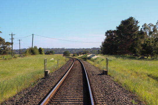 Empty rail train at South Coast New South Wales, Country Landscape photography