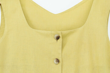 button down shirt Natural colour woman shirt.close up