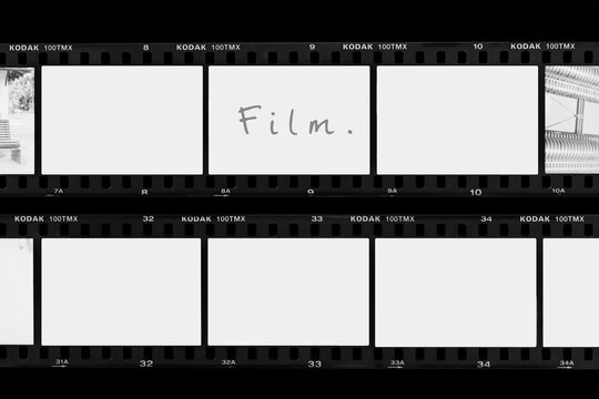 Bangkok, Thailand - December 11, 2022 film collections frame.Kodak black and white Films.