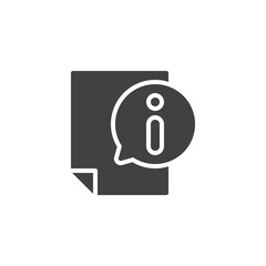 Information document vector icon