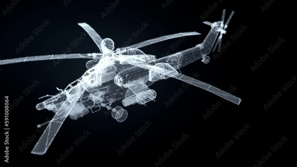 Poster futuristic tactical head up display of holographic attack helicopter digitally generated image virtu