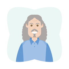 The Elderly Seventies Grandfather Character Face Old Man Smile
