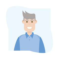 The Elderly Seventies Grandfather Character Face Old Man Smile
