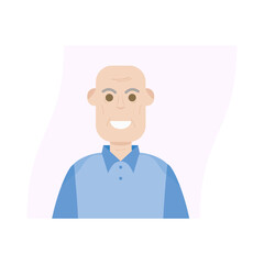 The Elderly Seventies Grandfather Character Face Old Man Smile
