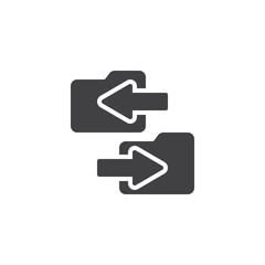 Data transfer vector icon