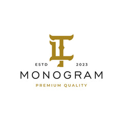 Elegant LT Letter Monogram Logo for Luxury Products and Services