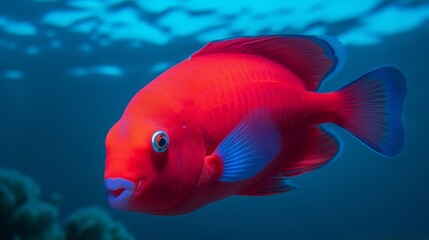  Vibrant Blood Parrot Fish Swimming in Tropical Waters