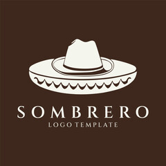 Sombrero, Mexican hat logo design vector illustration