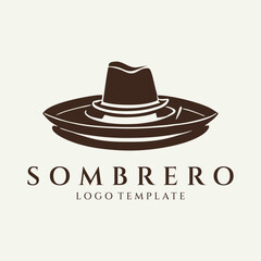 Sombrero, Mexican hat logo design vector illustration