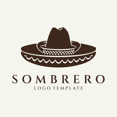 Sombrero, Mexican hat logo design vector illustration