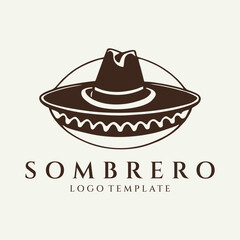Sombrero, Mexican hat logo design vector illustration