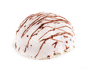 White mousse cake isolated on white