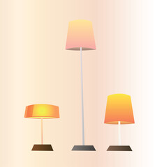 Stand lamp, Table lamp vector