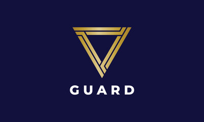 Triangle link vector logo minimalist design icon technology connection network digital