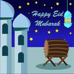 Vector images of mosques with beautiful colors for Ramadan