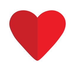 Red heart icon. Red heart shape. Love icon.