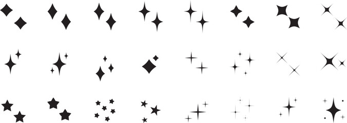 キラキラ・星のアイコンセット　ベクター