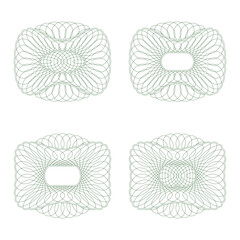 Decorative protective rosettes. Set on a white background.