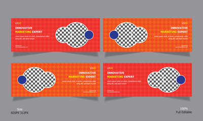 Professional Facebook Cover Design and Vector stock template
